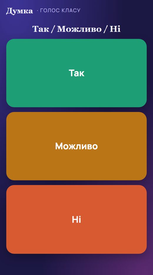 Так / Можливо / Ні – телефон учня
